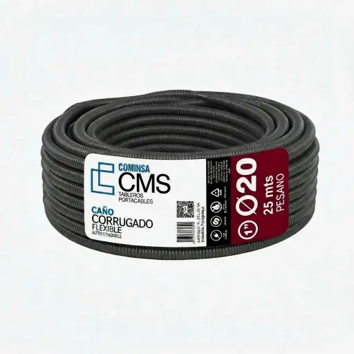 [PL-CCP-20-NA] CMS CAÑO CORRUGADO PESADO 20 mm Naranja 25m